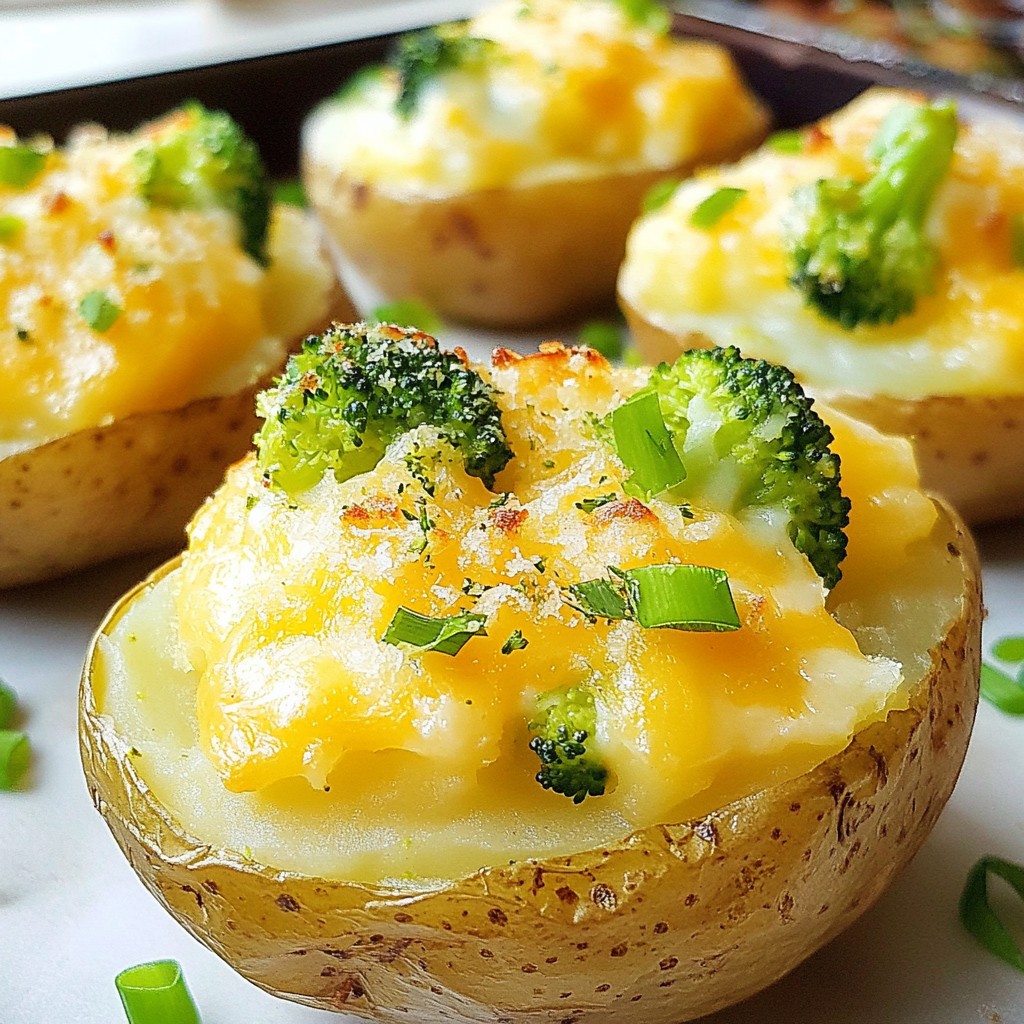 Stuffed Baked Potato with Broccoli and Cheese Delight