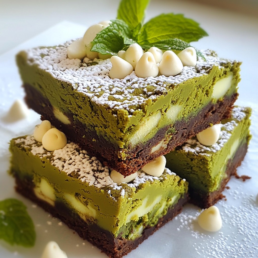 Matcha White Chocolate Brownies Delightful Treat Recipe