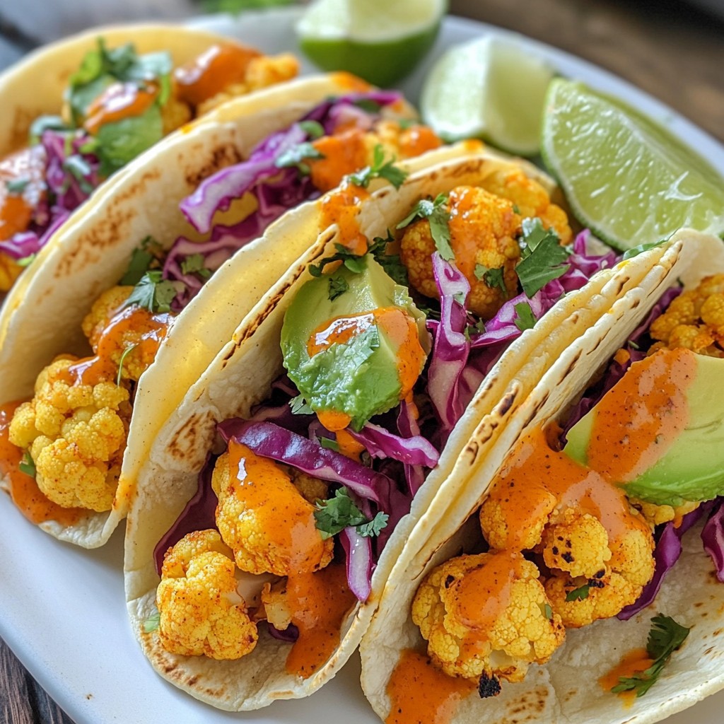 Vegan Cauliflower Buffalo Tacos Flavorful and Easy Meal