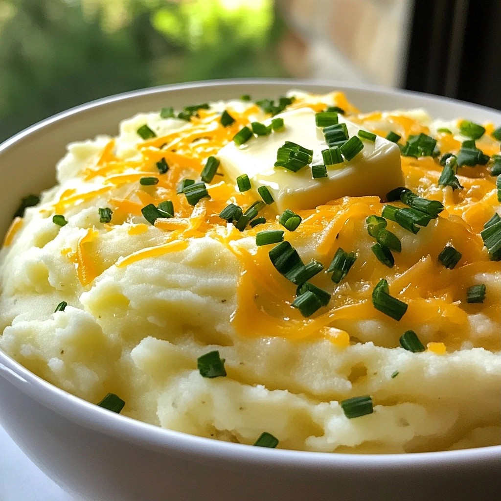 Mashed Potato with Cheddar and Chives Delightful Recipe