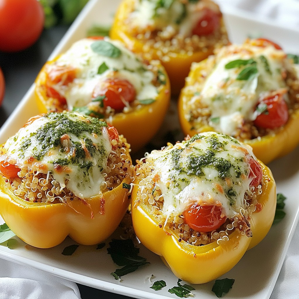 Pesto Chicken Stuffed Peppers Flavorful and Easy Recipe