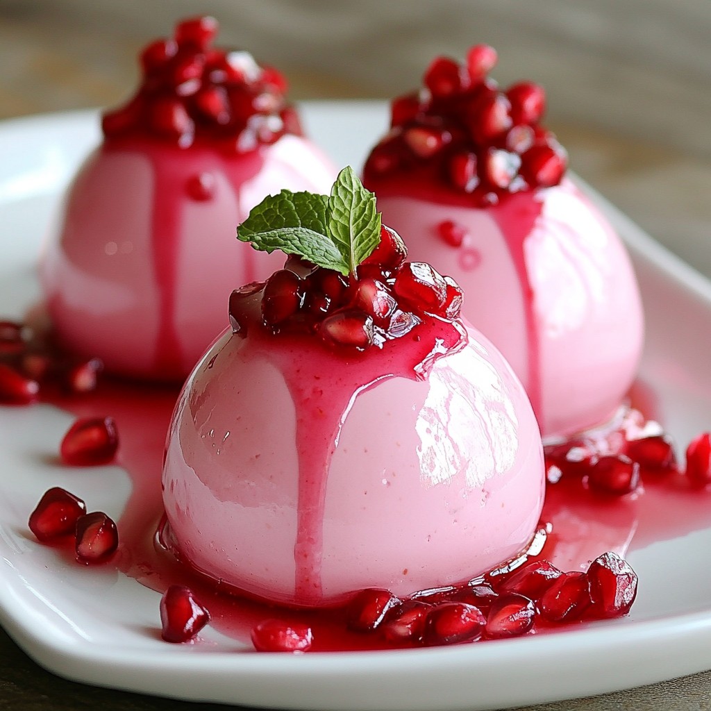 Pomegranate Mousse Domes Delightful Dessert Recipe