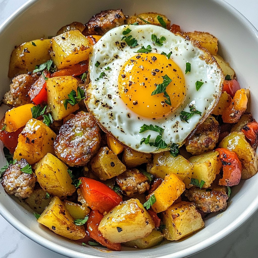 Savory Potato and Chicken Sausage Hash Delight