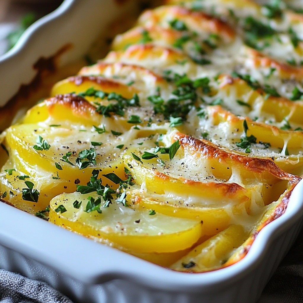 Savory Potato Casserole with Spinach and Cheese Delight