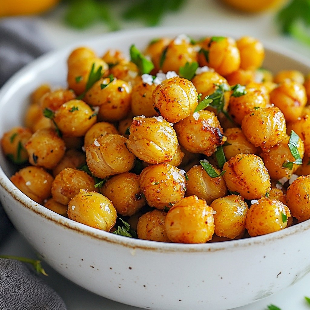 Air Fryer Crispy Chickpeas Crunchy Snack Delight
