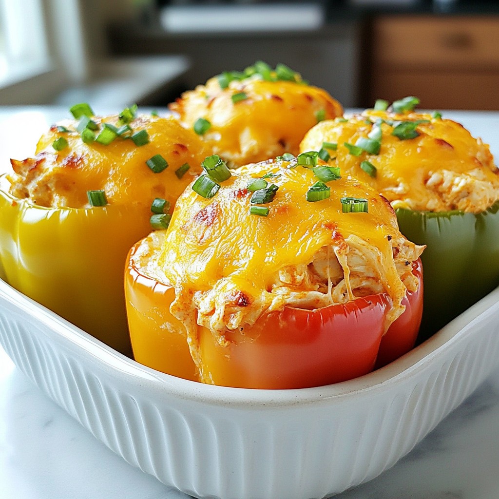 Buffalo Chicken Stuffed Peppers Flavorful and Easy Dish