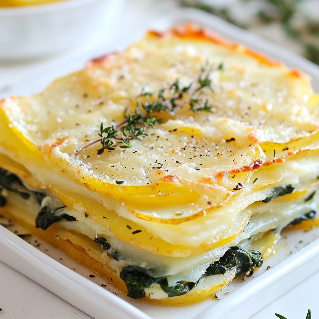 Cheesy Potato and Spinach Casserole Delightful Dish