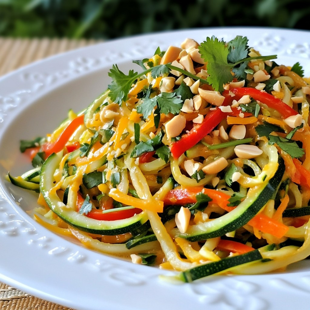 Veggie Pad Thai Zoodles Tasty and Quick Recipe