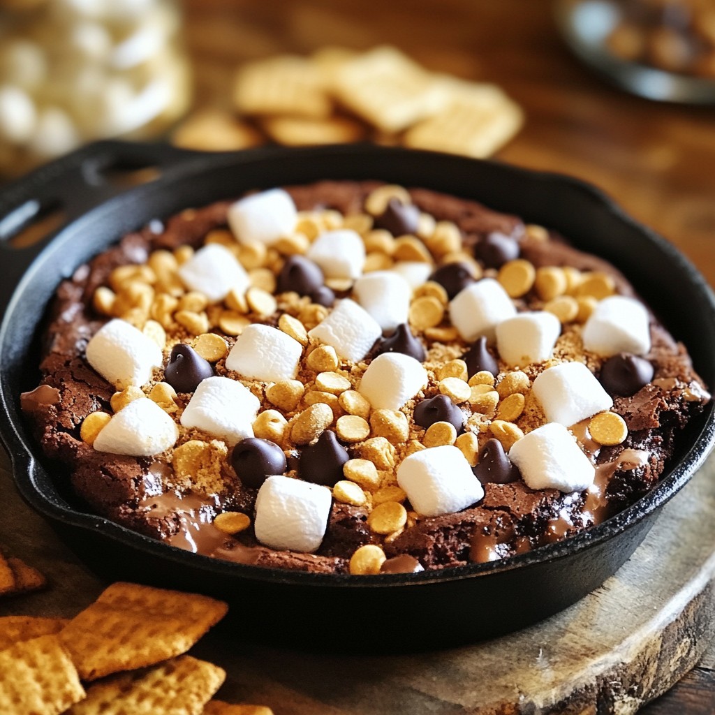 S'mores Skillet Brownie Irresistible Sweet Delight