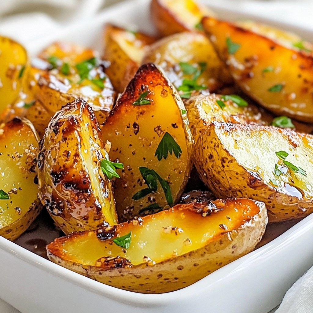 Crispy Potato Wedges with Balsamic Glaze Delight