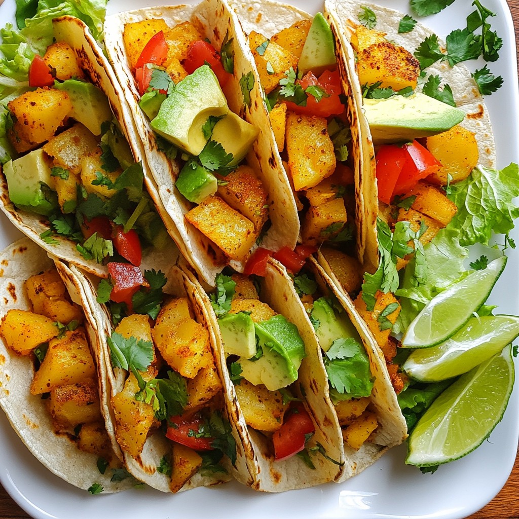 Spicy Crispy Potato Tacos with Avocado Delight