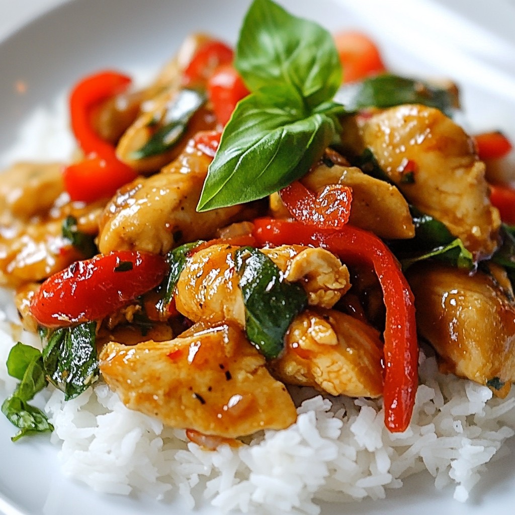 Spicy Thai Basil Chicken Flavorful and Quick Recipe
