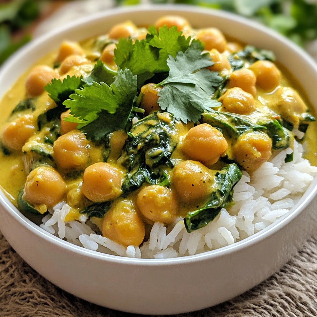 Chickpea Spinach Curry Flavorful and Easy Recipe