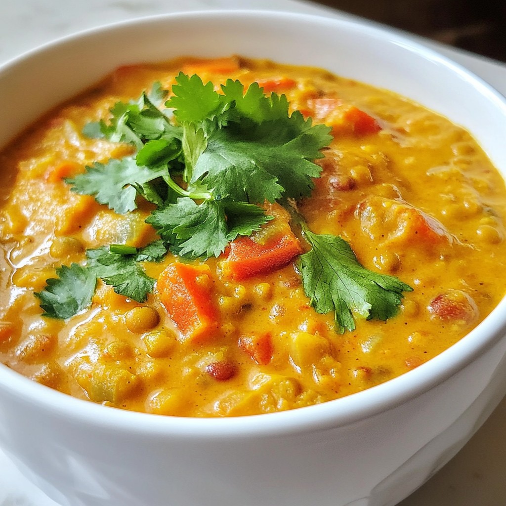 Creamy Coconut Lentil Curry Delicious and Simple Dish