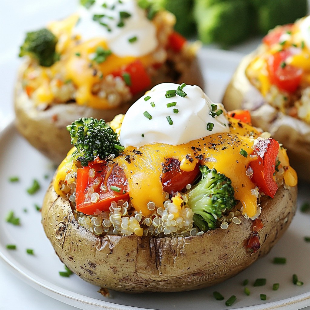 Loaded Baked Potato with Quinoa and Veggies Delight
