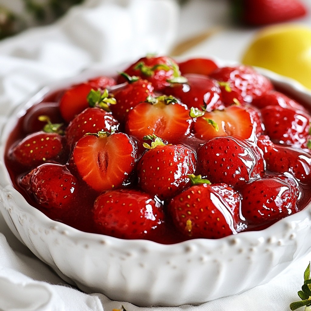 Quick Strawberry Sauce Simple and Delicious Recipe
