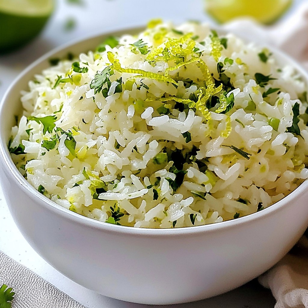 Zesty Lime Cilantro Rice Flavorful Side Dish Recipe