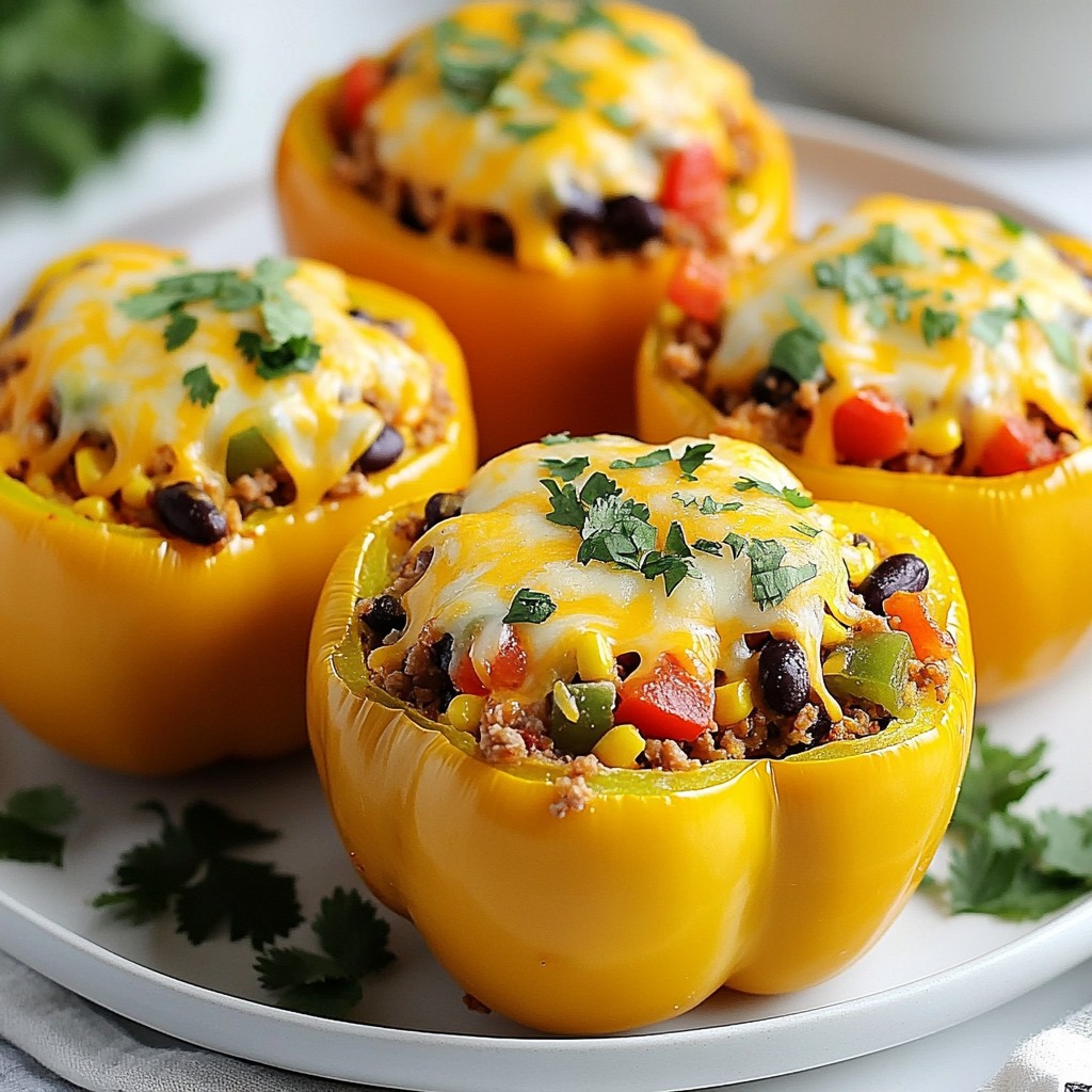 Cheesy Taco Stuffed Peppers Flavorful Dinner Delight