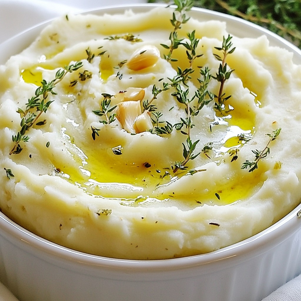 Herb-Infused Mashed Potatoes with Roasted Garlic Bliss