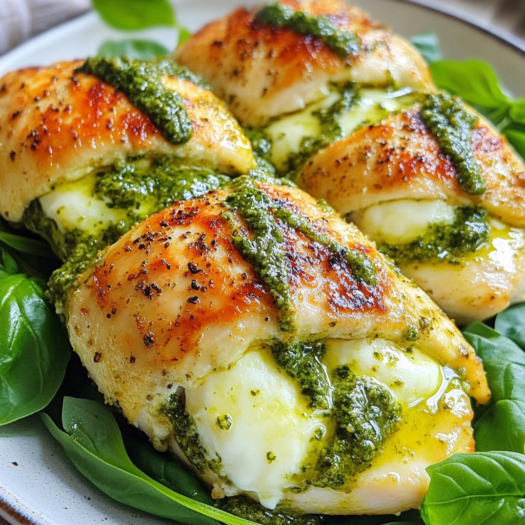 Pesto Mozzarella Stuffed Chicken Flavorful Dinner Option