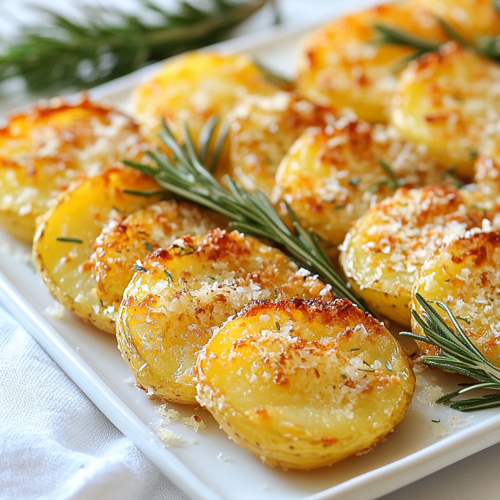 Crispy Parmesan Potato Rounds with Rosemary Delight