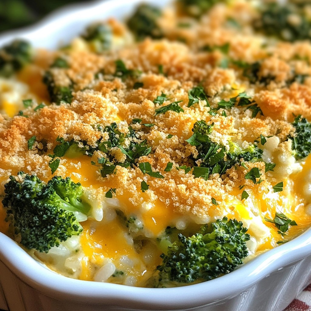 Cheesy Broccoli Rice Casserole Easy Comfort Dish
