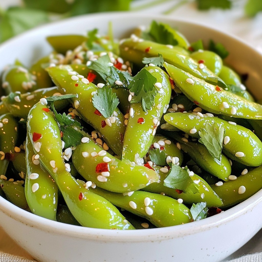 Spicy Garlic Edamame Tasty and Simple Snack Recipe