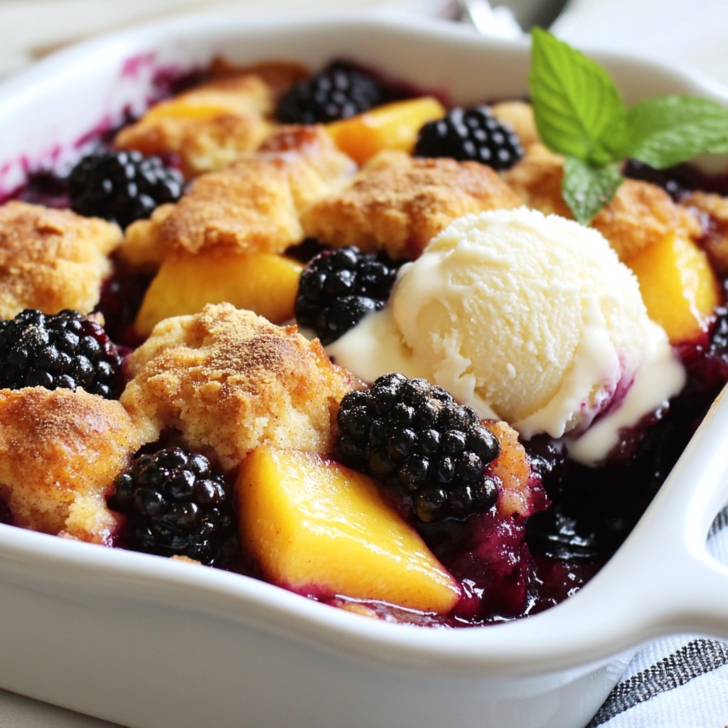 Blackberry Peach Cobbler Simple and Tasty Recipe