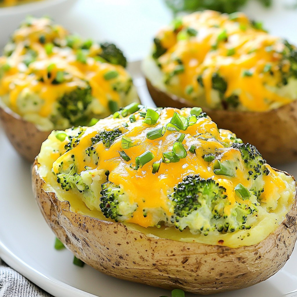 Stuffed Baked Potato with Broccoli and Cheese Delight