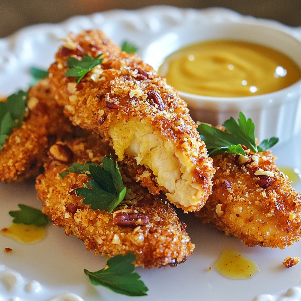 Pecan Crusted Chicken Tenders Simple and Crunchy Dish