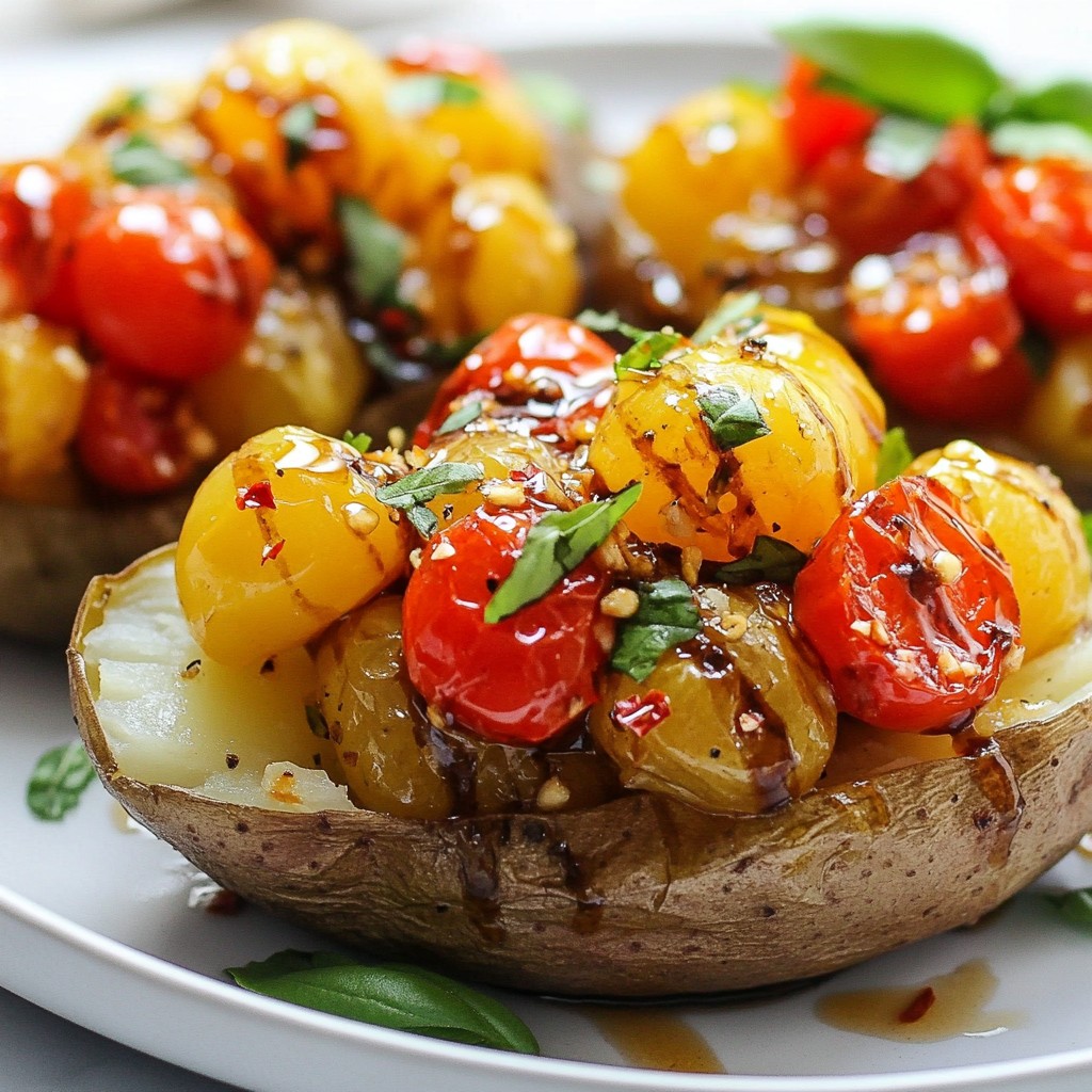 Baked Potato with Tomato Basil Relish Delight