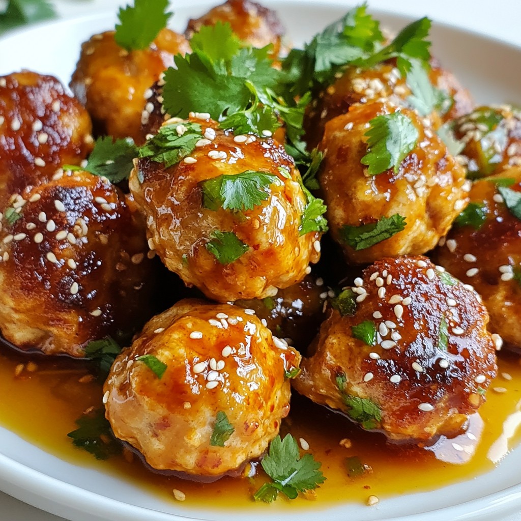 Thai Sweet Chili Chicken Meatballs Flavorful Delight