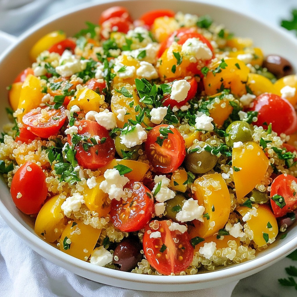 Mediterranean Quinoa Salad Fresh and Flavorful Dish