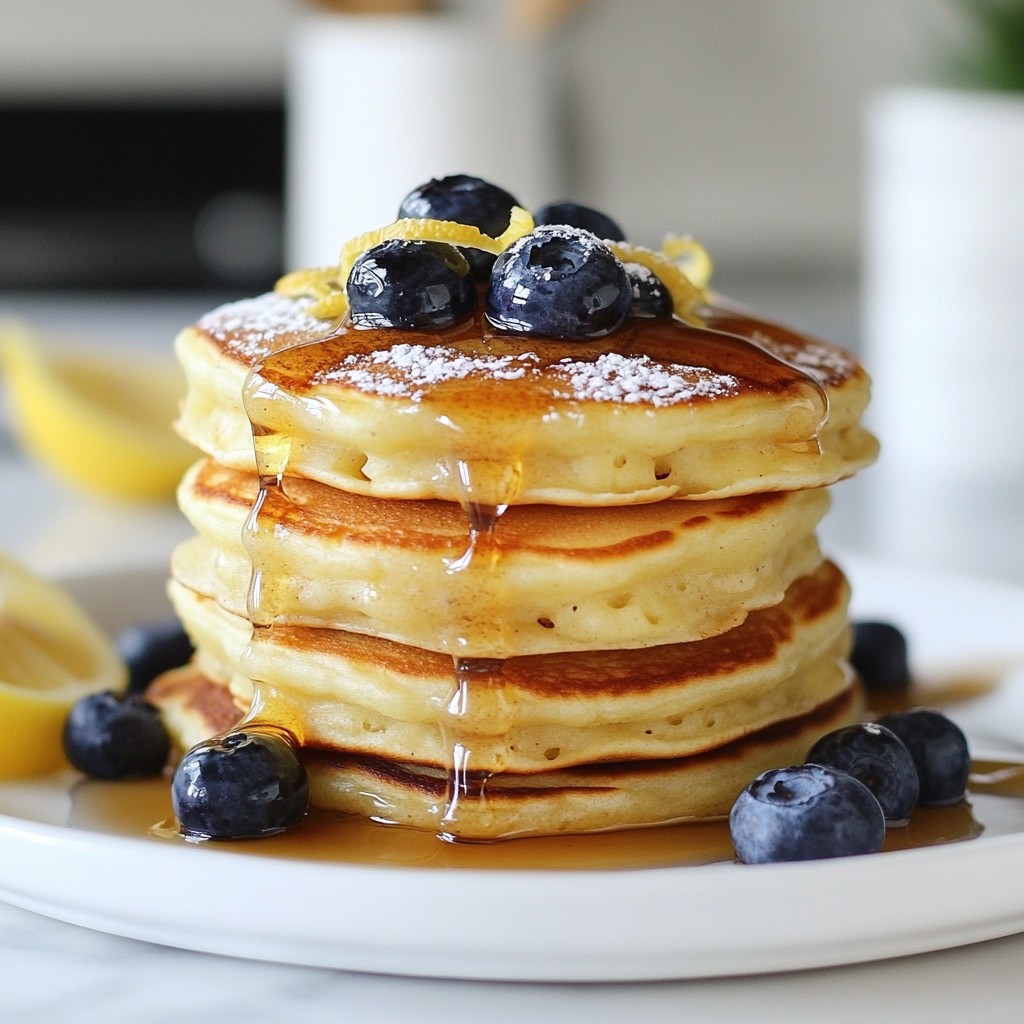 Lemon Blueberry Ricotta Pancakes Fluffy and Delicious
