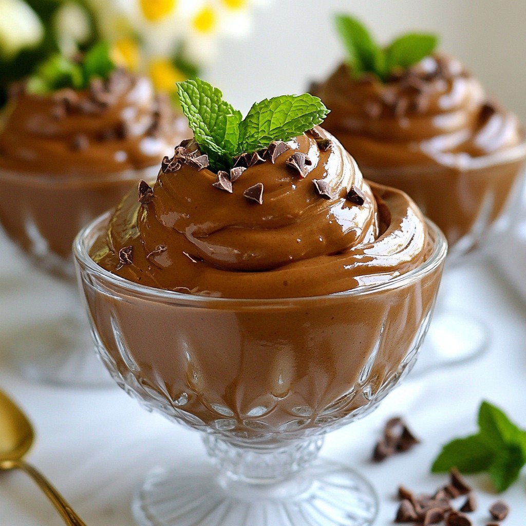 Avocado Chocolate Mousse Creamy and Decadent Delight