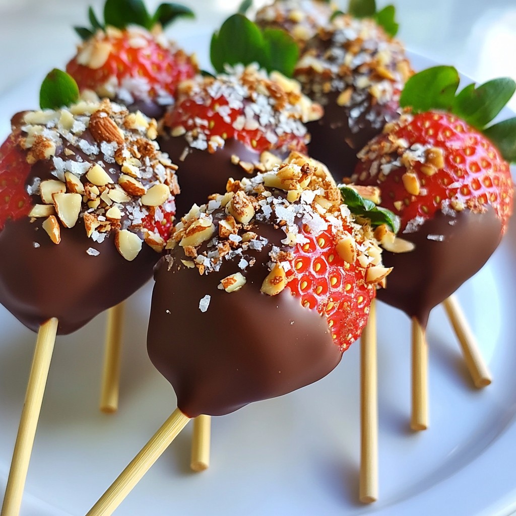 Chocolate Dipped Strawberry Pops Delicious Treat Recipe