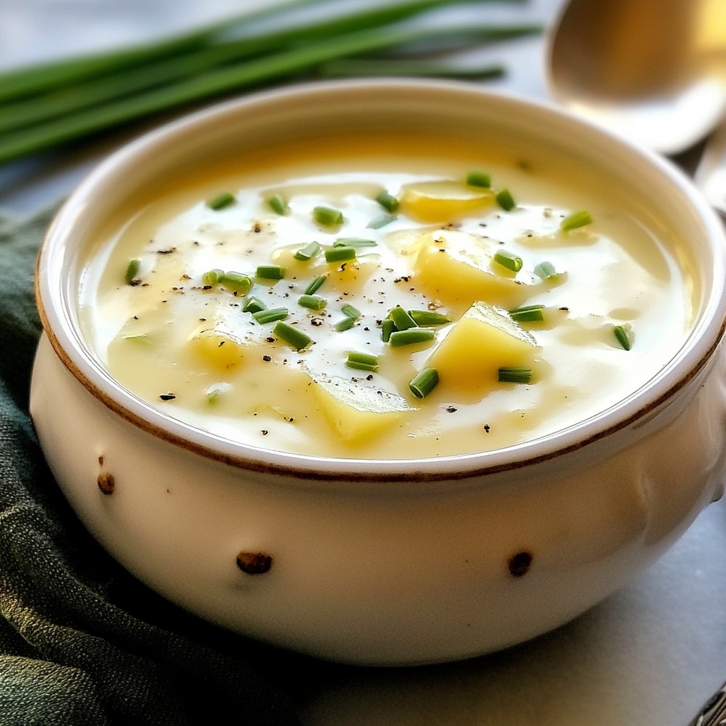 Creamy Potato Soup with Leeks and Thyme Delight