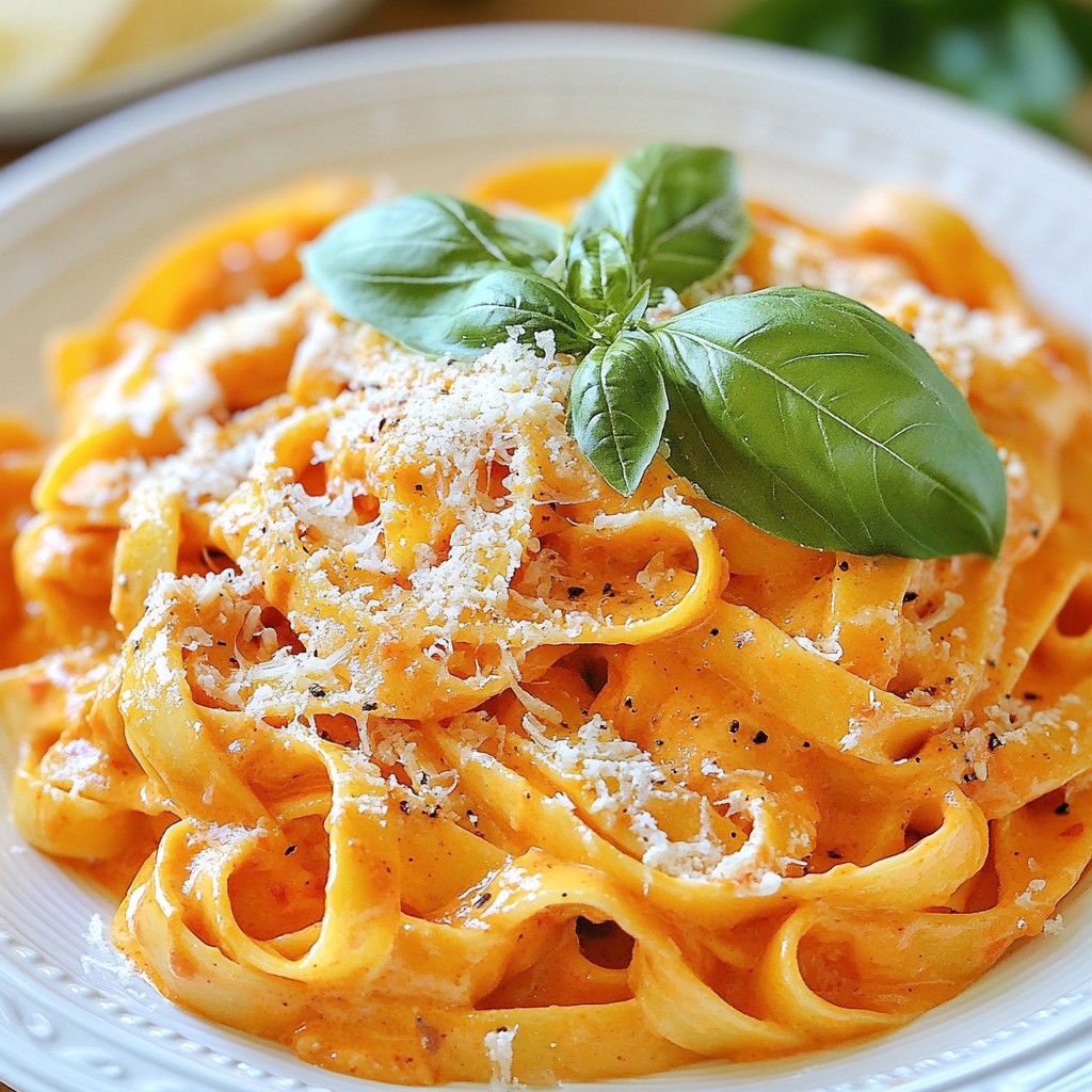 Creamy Roasted Red Pepper Pasta Delight Recipe