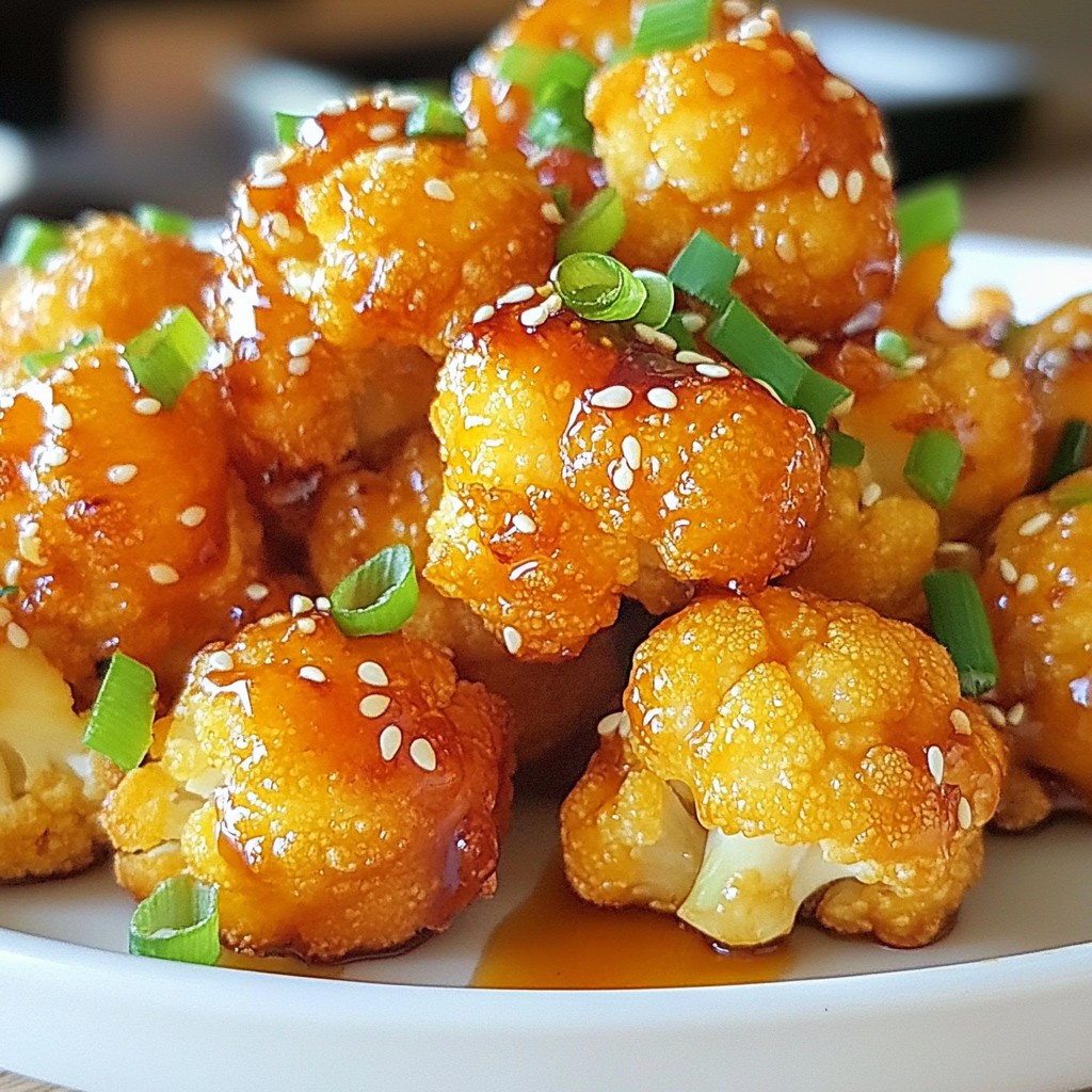Honey Garlic Cauliflower Bites Flavorful Snack Recipe