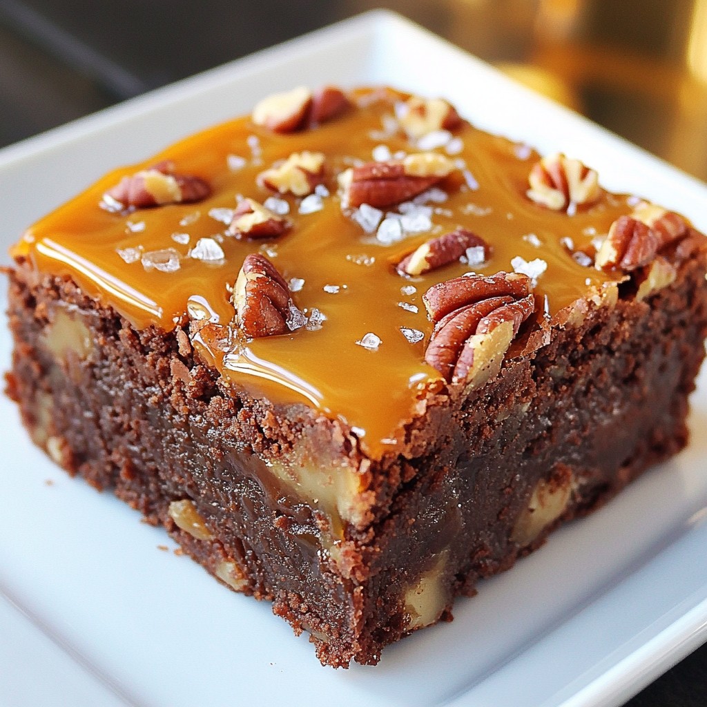 Caramel Turtle Brownies Irresistible Dessert Delight