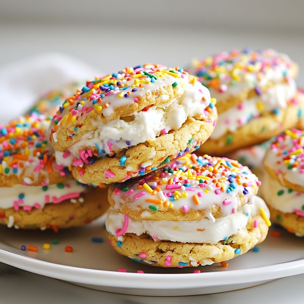 Birthday Cake Ice Cream Sandwiches Sweet Delight Recipe