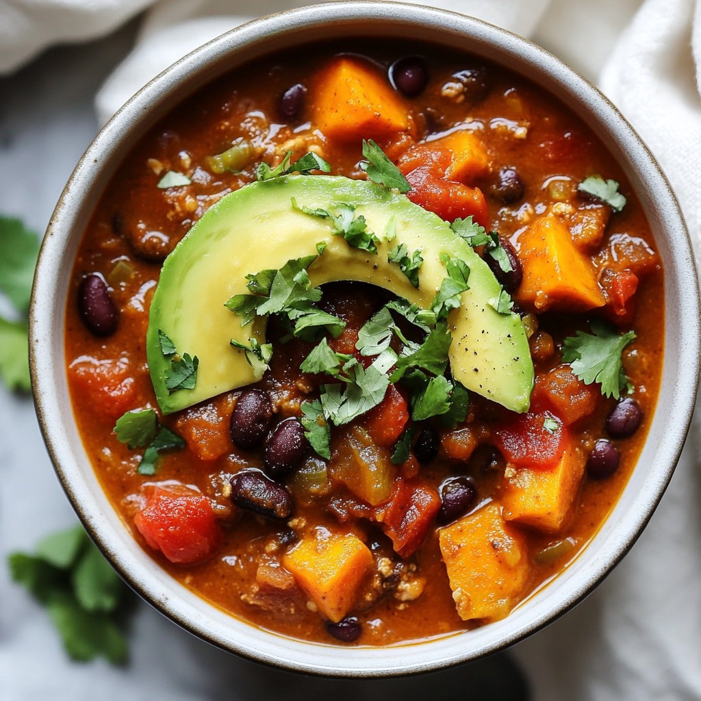 Vegan Sweet Potato Black Bean Chili Flavor Boost