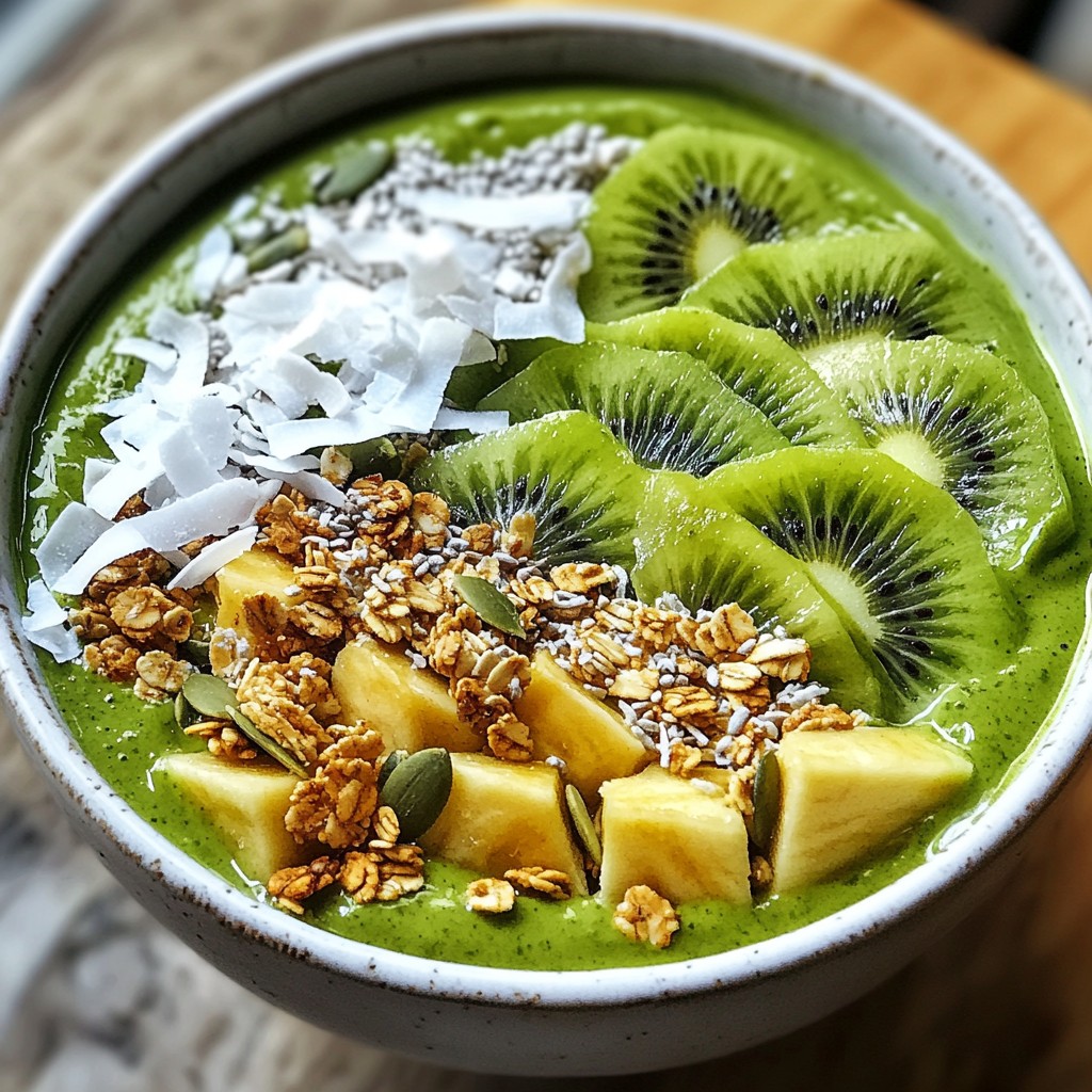 Healthy Green Smoothie Bowl Packed with Nutrition