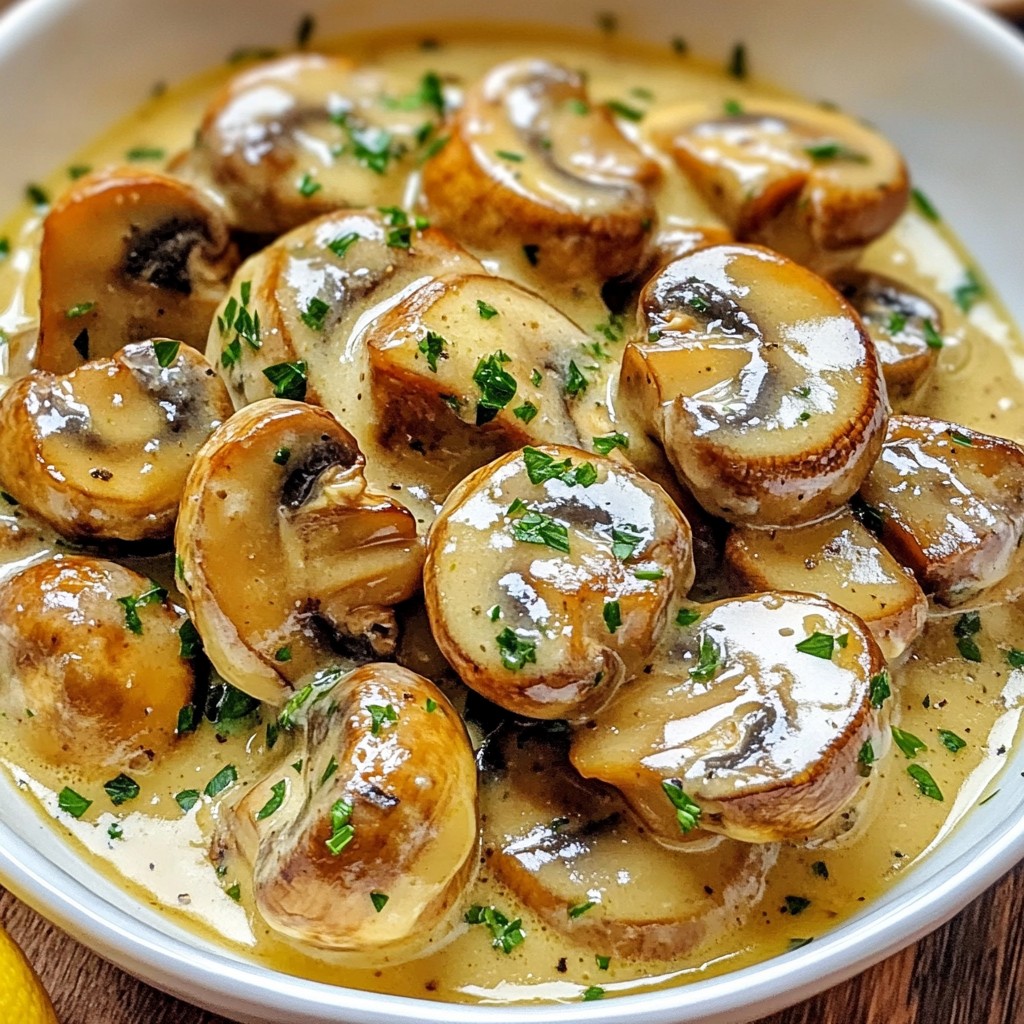 Creamy Garlic Butter Mushrooms Flavorful Dinner Delight