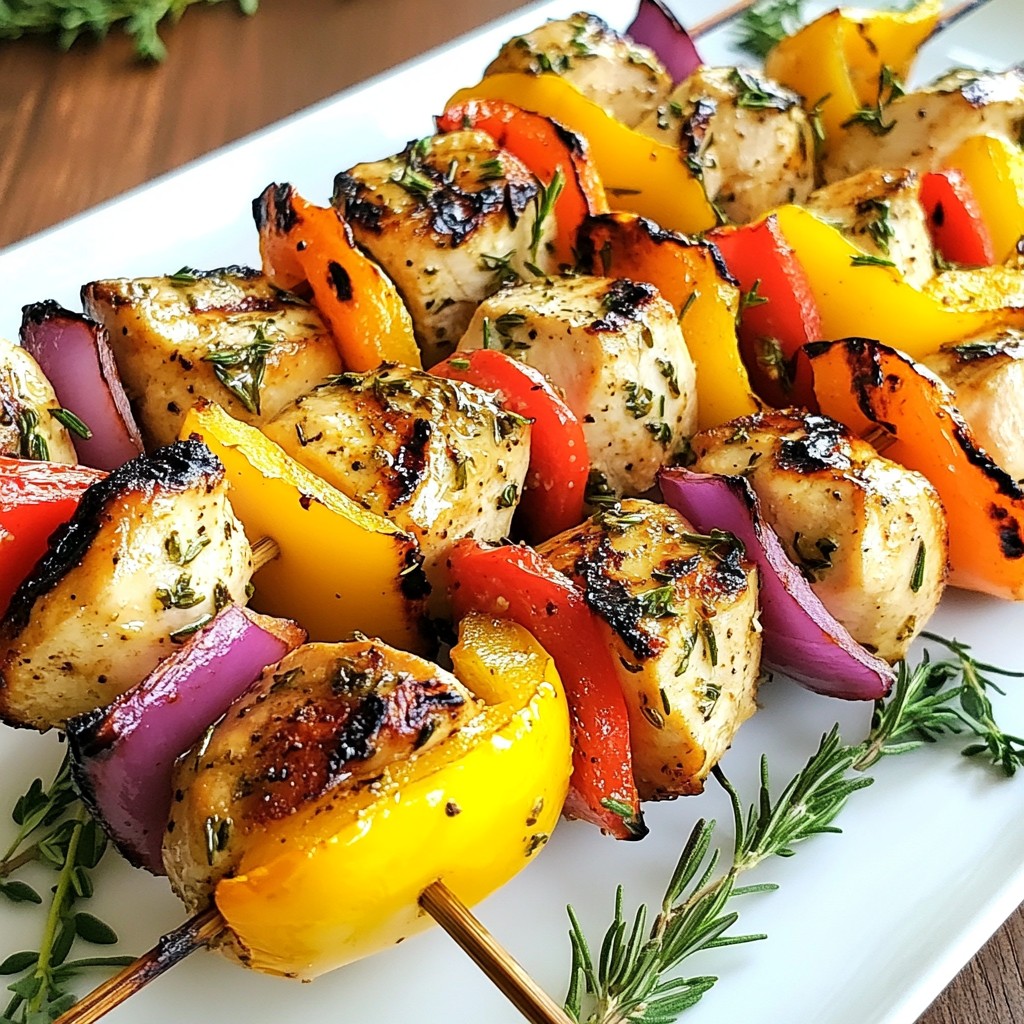 Lemon Herb Chicken Kabobs Flavorful Grilling Delight