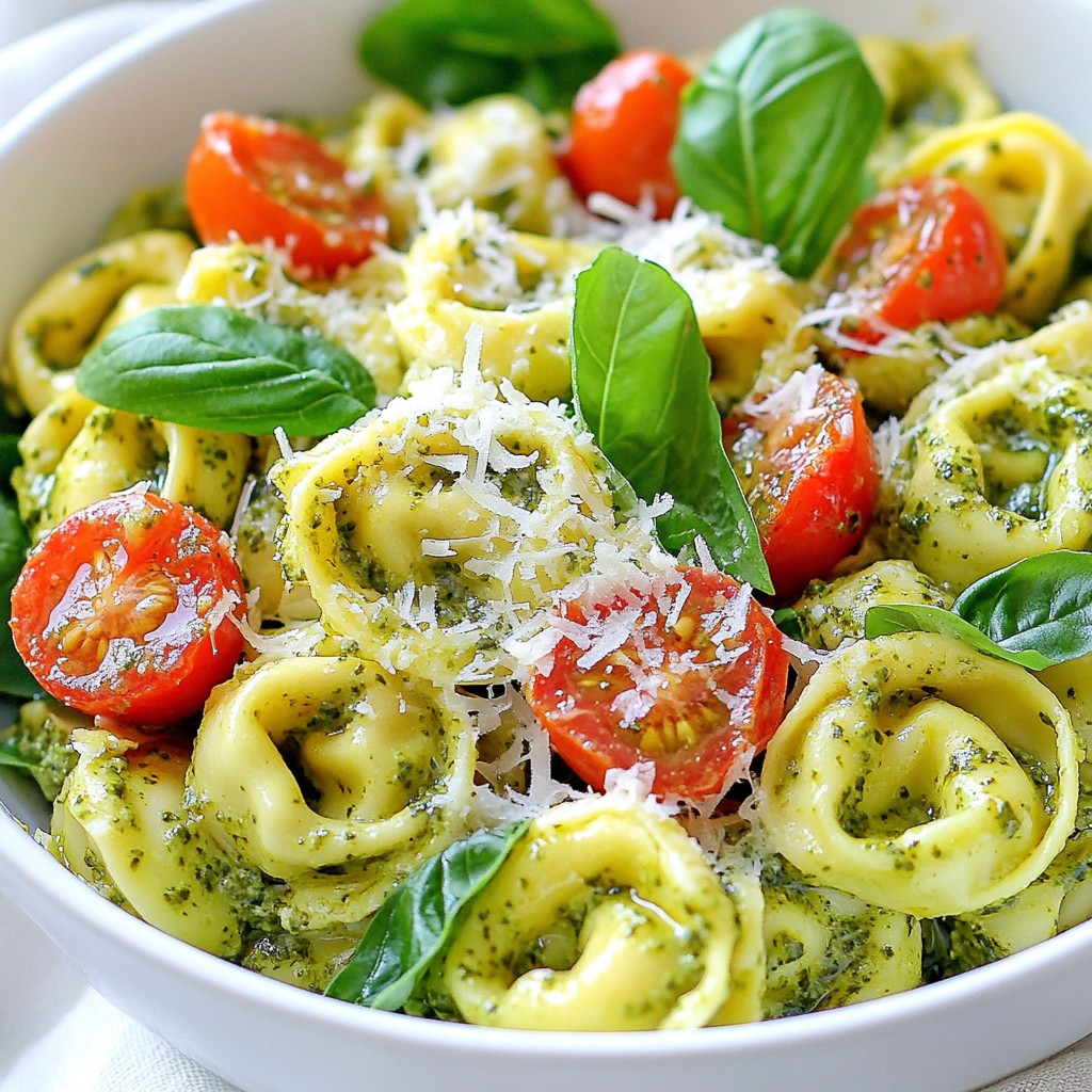 Creamy Pesto Tortellini Salad Easy and Flavorful Dish