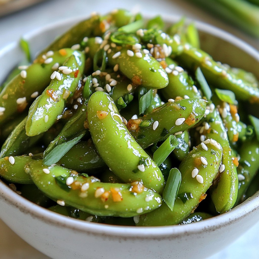 Sweet Chili Garlic Edamame Quick and Flavorful Snack