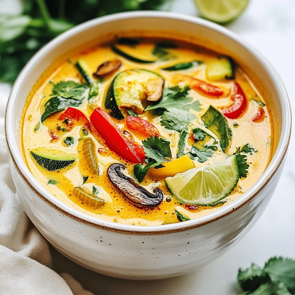 Spicy Thai Coconut Soup Delightful Warm Comfort Meal