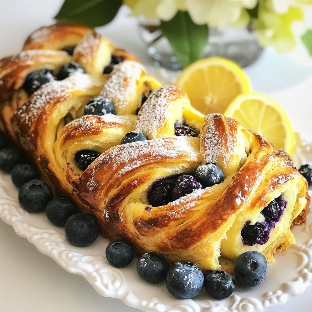 Blueberry Lemon Sourdough Babka Delightful Treat