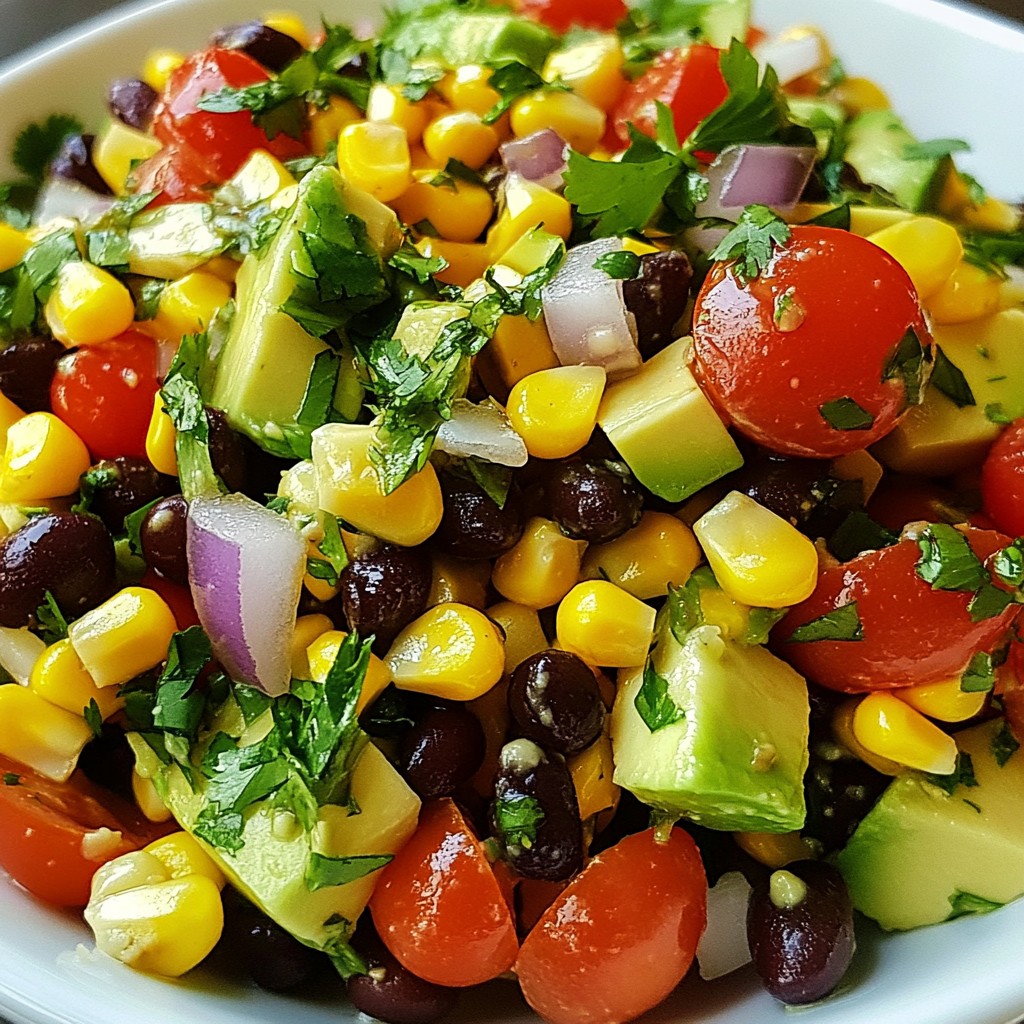 Avocado Lime Black Bean Salad Fresh and Zesty Dish